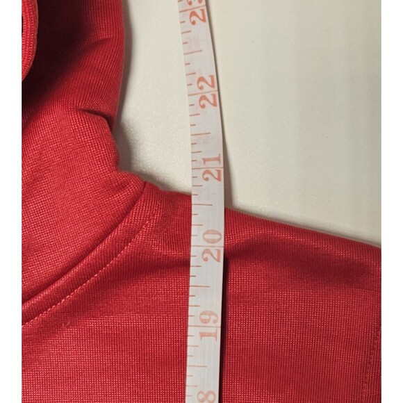 UNDER ARMOUR red Poly Logo Pullover Hoodie Sweatshirt Youth Medium YMD loose - Picture 7 of 7